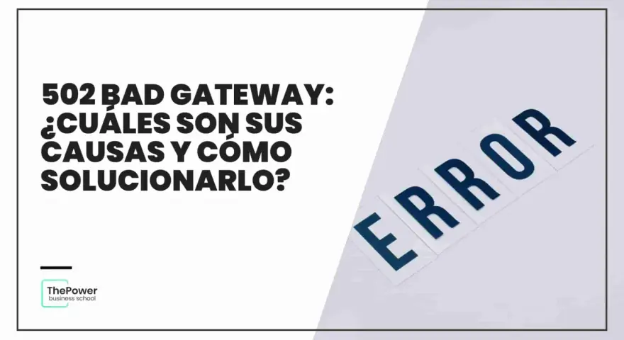 El texto "502 BAD GATEWAY" y la palabra "ERROR" sugieren problemas técnicos. En la vida laboral, estos errores pueden afectar la productividad.